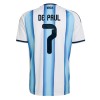 Argentina Rodrigo De Paul #7 Hjemmedrakt VM 2026 Kortermet